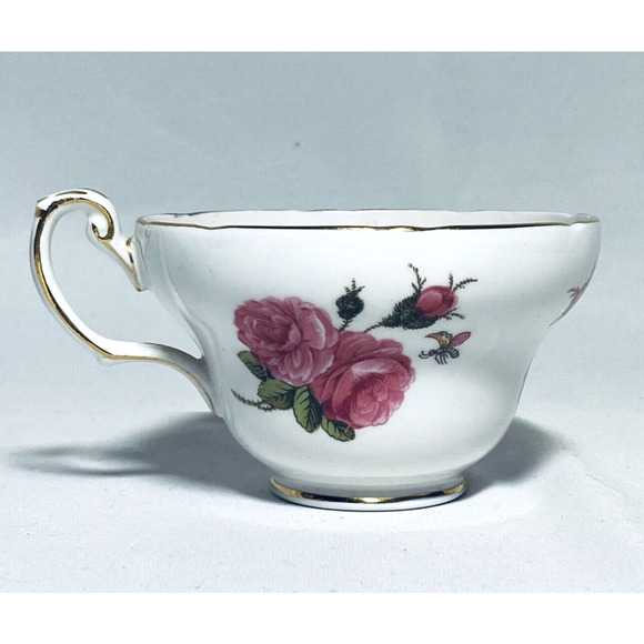 Vtg Foley Tea Cup Century Rose 1950 Paul Granet Pink Gold Trim Replacement - Picture 5 of 15